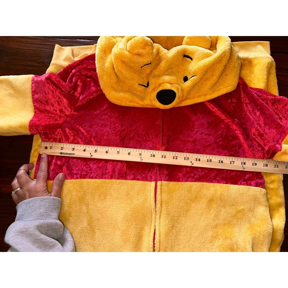 Disney Winnie the Pooh Plush Fleece Hooded One Piece Pajamas Costume XL 16/18 - Picture 3 of 5